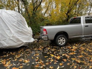 Heat shrink wrapped airstream